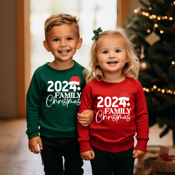 Christmas DTF Transfer - 2024 Family Christmas - Do it Yourself Iron On or Heat Press Hot Cold Peel T Shirt Any Material Full Colour