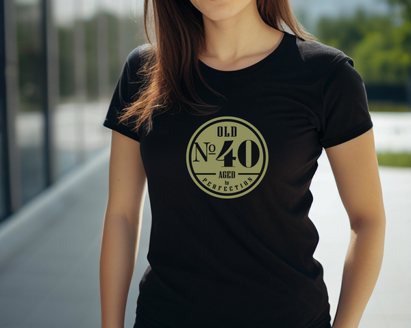 40th Birthday DTF Transfer - Old No. 40 - Do it Yourself Iron On Heat Press 40 Birthday Shirt Any Material Long Lasting Full Colour