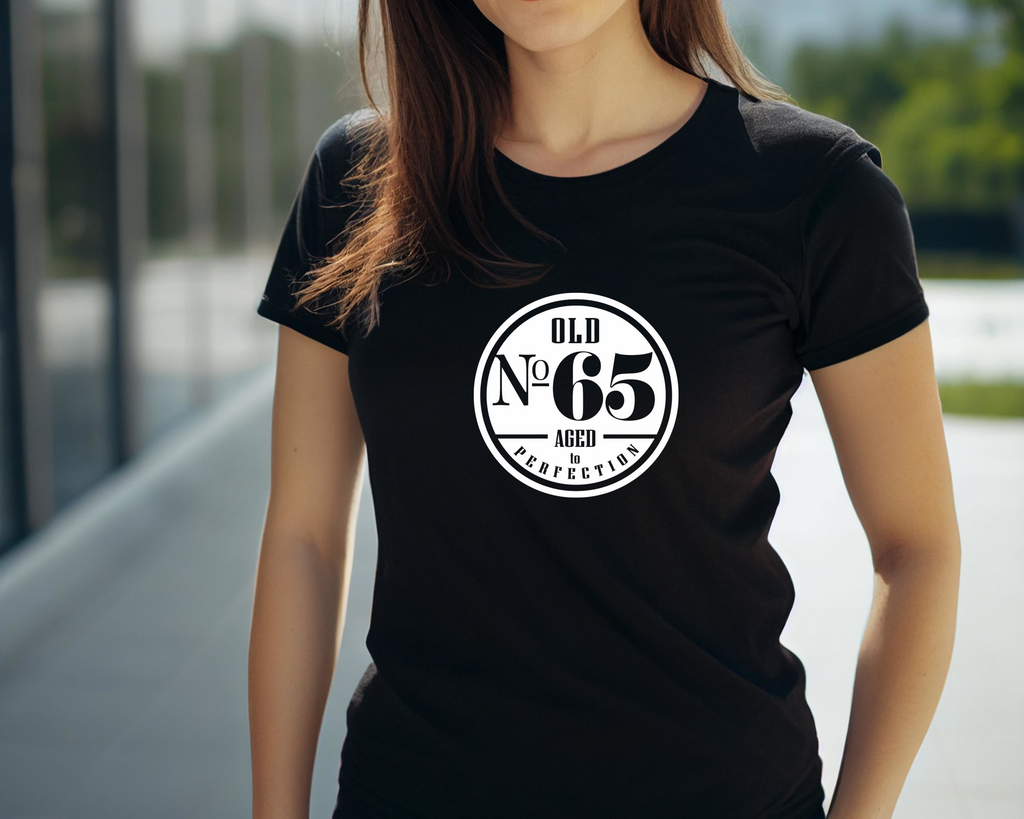 65th Birthday DTF Transfer - Old No. 65 - Do it Yourself Iron On Heat Press 65 Birthday Shirt Any Material Long Lasting Full Colour