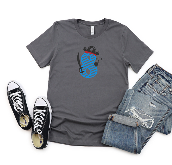 8th Birthday Eight Year Old - Pirate Kids DTF Transfer - Gift Do it Yourself Iron On Heat Press Shirt Any Material Long Lasting Full Colour