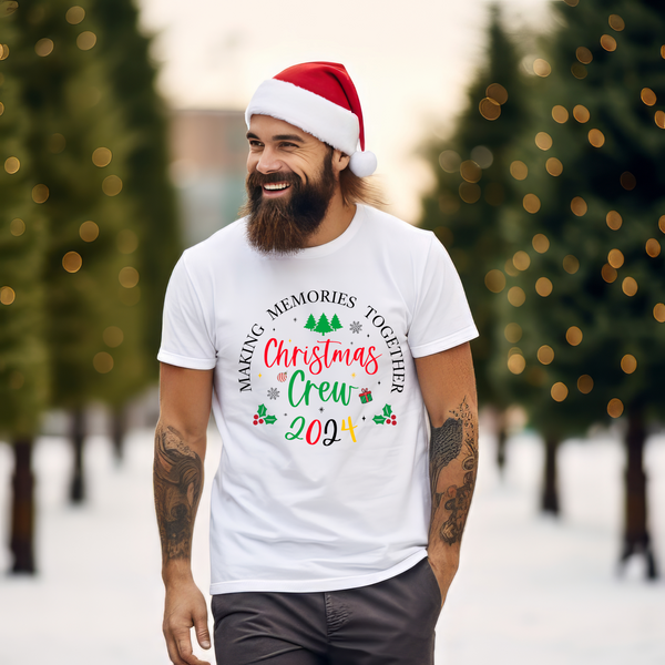 Christmas DTF Transfer - Christmas Crew 2024 - Do it Yourself Iron On or Heat Press Hot Cold Peel T Shirt Any Material Full Colour