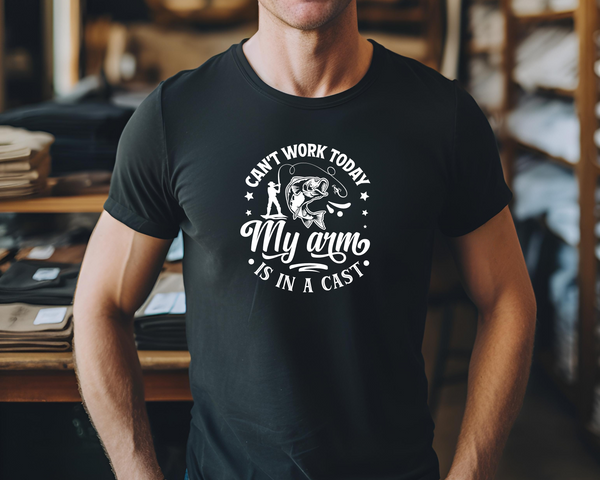 Fishing Fish Angling DTF Transfer - Arm in a Cast  - Do it Yourself Iron On Heat Press Hot or Cold Peel Shirt Any Material Long Lasting Full Colour