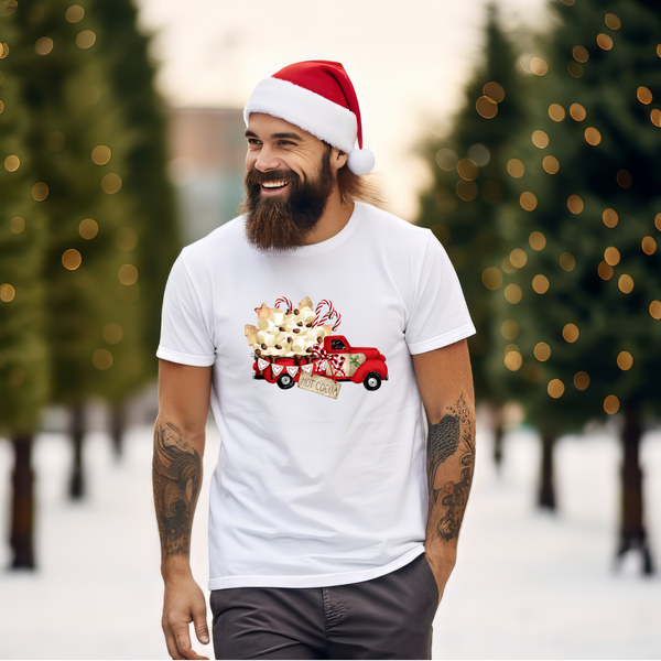 Christmas DTF Transfer - Christmas Truck Cocoa - Do it Yourself Iron On or Heat Press Hot Cold Peel T Shirt Any Material Full Colour