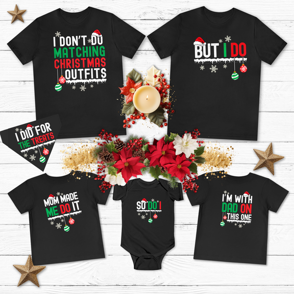 Christmas DTF Transfer - Christmas Family Outfit - Do it Yourself Iron On or Heat Press Hot Cold Peel T Shirt Any Material Full Colour