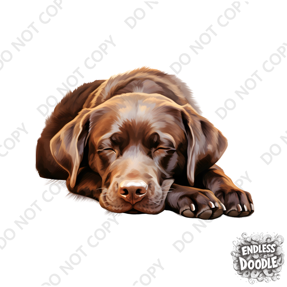 Labrador Dog DTF Transfer Gift Iron On Transfer Do it Yourself Heat Press Hot Cold Peel for Clothing T Shirt Any Material Long Lasting (LABCHOC006)