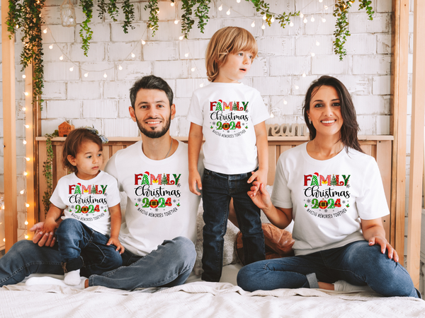 Christmas DTF Transfer -Christmas Family 2024 Memories - Do it Yourself Iron On or Heat Press Hot Cold Peel T Shirt Any Material Full Colour
