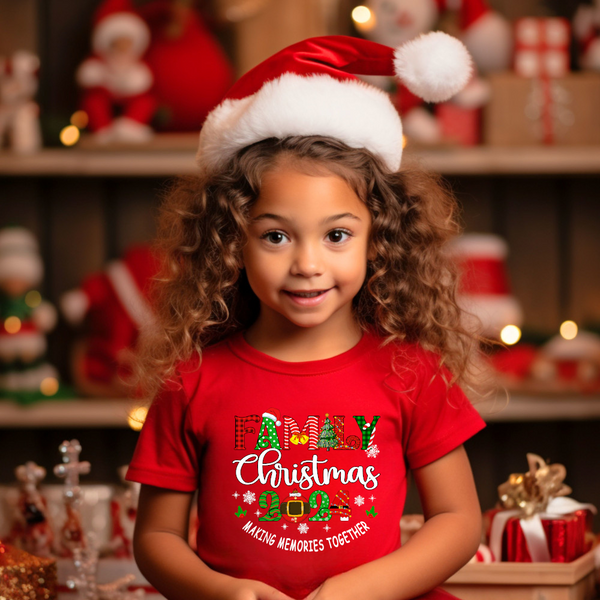 Christmas DTF Transfer -Christmas Family 2024 Memories - Do it Yourself Iron On or Heat Press Hot Cold Peel T Shirt Any Material Full Colour