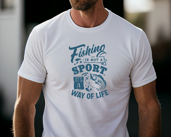 Fishing Fish Angling DTF Transfer - Fishing Is Not A Sport - Do it Yourself Iron On Heat Press Hot or Cold Peel Shirt Any Material Long Lasting Full Colour