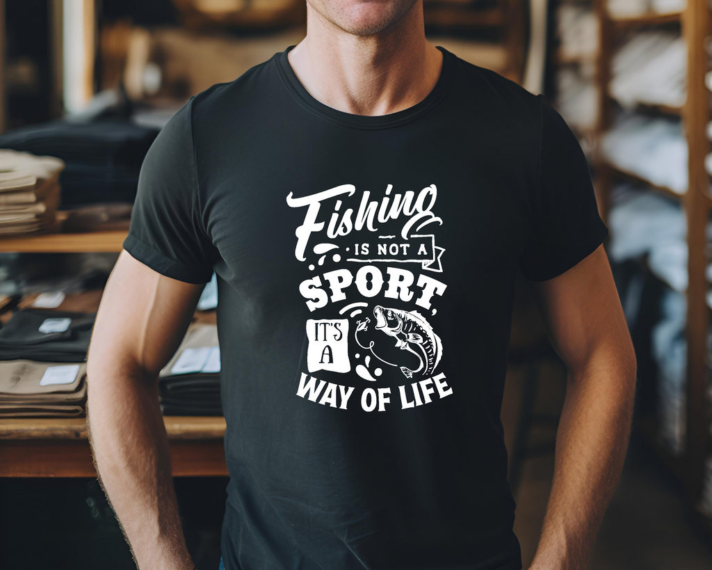 Fishing Fish Angling DTF Transfer - Fishing Is Not A Sport - Do it Yourself Iron On Heat Press Hot or Cold Peel Shirt Any Material Long Lasting Full Colour