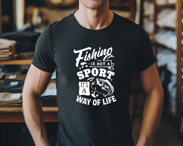Fishing Fish Angling DTF Transfer - Fishing Is Not A Sport - Do it Yourself Iron On Heat Press Hot or Cold Peel Shirt Any Material Long Lasting Full Colour