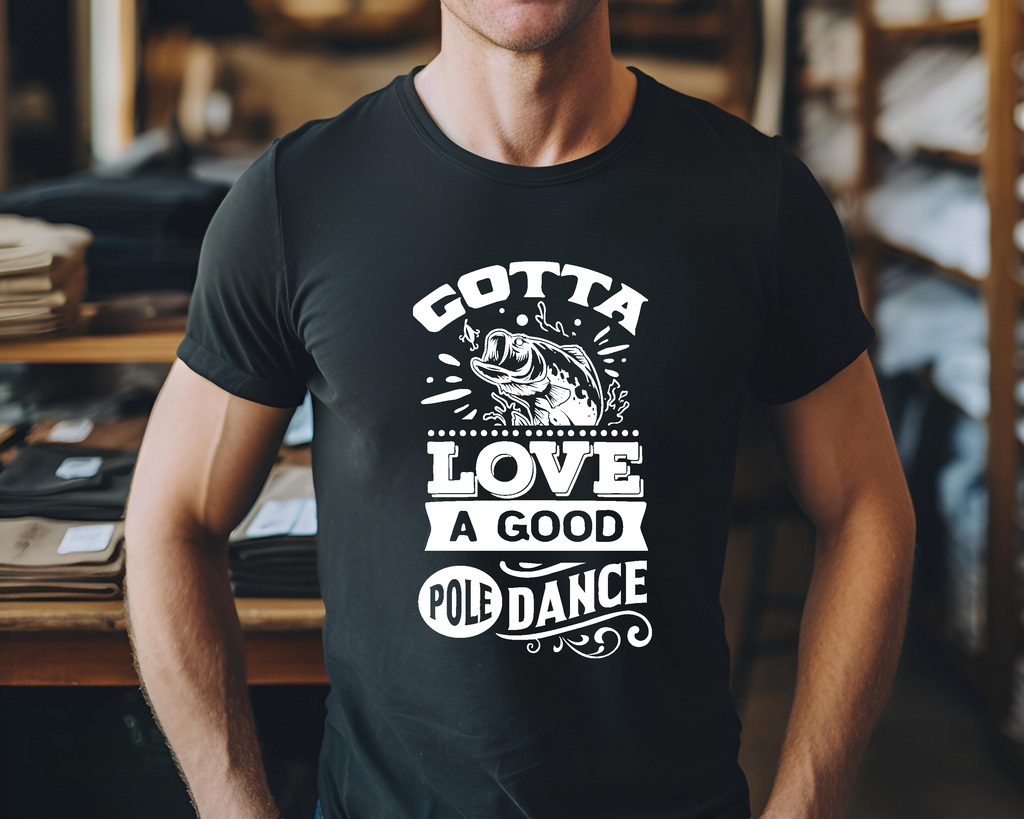 Fishing Fish Angling DTF Transfer - Fishing Good Dance - Do it Yourself Iron On Heat Press Hot or Cold Peel Shirt Any Material Long Lasting Full Colour