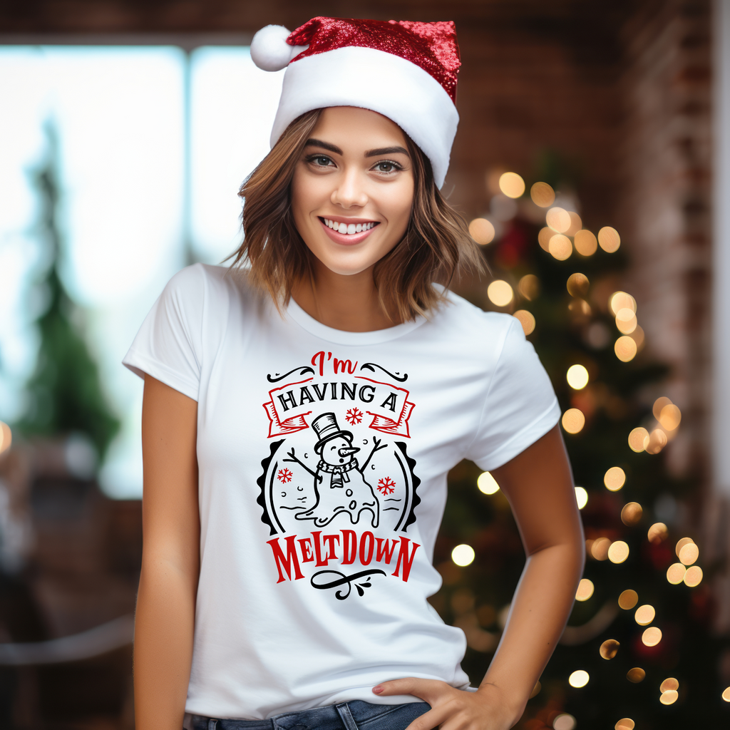 Christmas DTF Transfer - Christmas Meltdown - Do it Yourself Iron On or Heat Press Hot Cold Peel T Shirt Any Material Full Colour