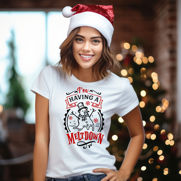 Christmas DTF Transfer - Christmas Meltdown - Do it Yourself Iron On or Heat Press Hot Cold Peel T Shirt Any Material Full Colour