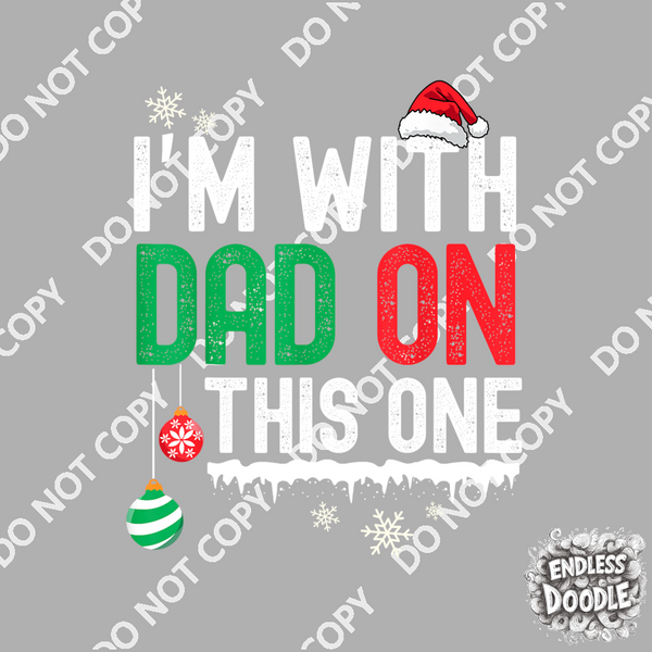 Christmas DTF Transfer - Christmas Family Outfit - Do it Yourself Iron On or Heat Press Hot Cold Peel T Shirt Any Material Full Colour