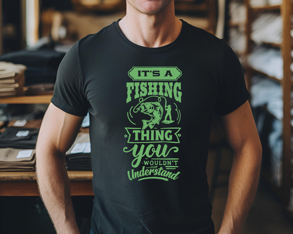 Fishing Fish Angling DTF Transfer - It's A Fishing Thing - Do it Yourself Iron On Heat Press Hot or Cold Peel Shirt Any Material Long Lasting Full Colour