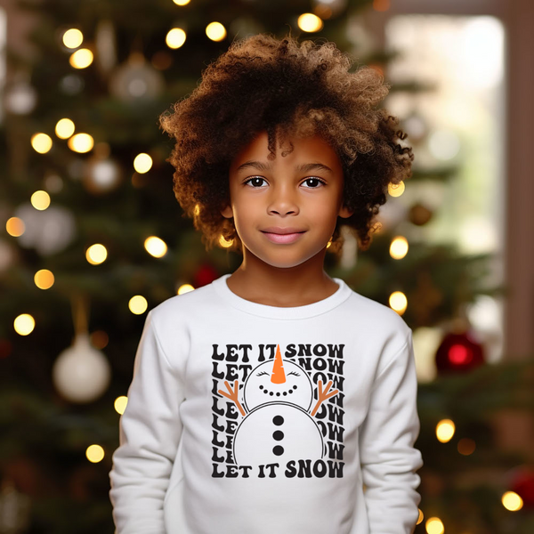 Christmas DTF Transfer - Snowmen Let it Snow - Do it Yourself Iron On or Heat Press Hot Cold Peel T Shirt Any Material Full Colour