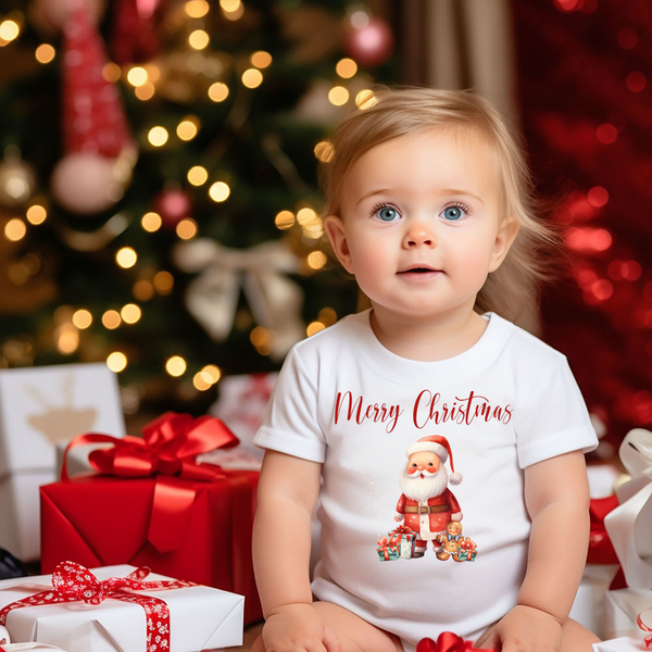 Christmas DTF Transfer - Merry Christmas Santa - Do it Yourself Iron On or Heat Press Hot Cold Peel T Shirt Any Material Full Colour