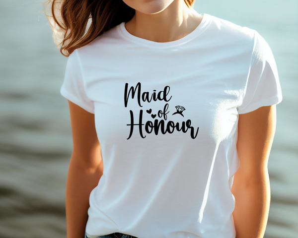 Wedding Hen Do Party DTF Transfer - Maid of Honour  - Do it Yourself Iron On Heat Press Hot or Cold Peel Shirt Any Material Long Lasting Full Colour
