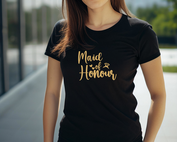 Wedding Hen Do Party DTF Transfer - Maid of Honour  - Do it Yourself Iron On Heat Press Hot or Cold Peel Shirt Any Material Long Lasting Full Colour