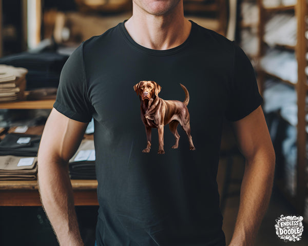 Labrador Dog DTF Transfer Gift Iron On Transfer Do it Yourself Heat Press Hot Cold Peel for Clothing T Shirt Any Material Long Lasting (LABCHOC004)