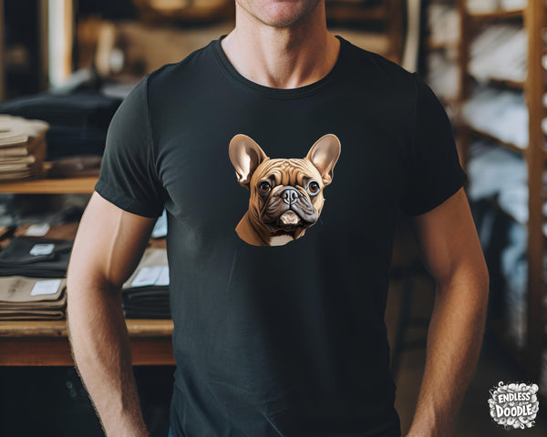 French Bulldog Dog DTF Transfer Gift Iron On Transfer Do it Yourself Heat Press Hot Cold Peel for Clothing T Shirt Any Material Long Lasting (FBD056)