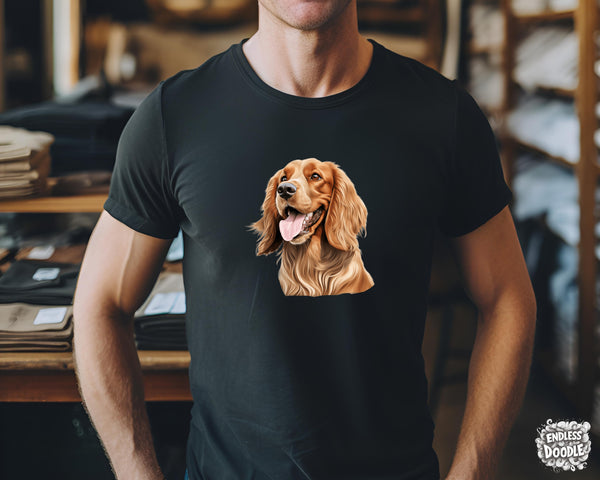 English Cocker Spaniel Dog DTF Transfer Gift Iron On Transfer Do it Yourself Heat Press for Clothing T Shirt Any Material Long Lasting (ECOCKS010)