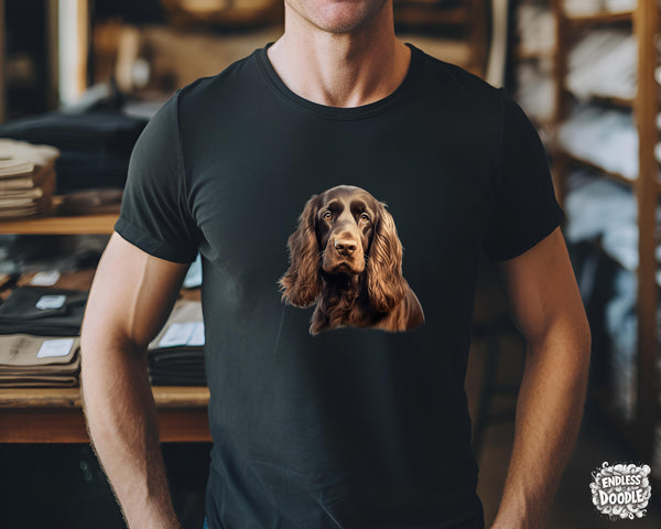 English Cocker Spaniel Dog DTF Transfer Gift Iron On Transfer Do it Yourself Heat Press for Clothing T Shirt Any Material Long Lasting (ECOCKS008)