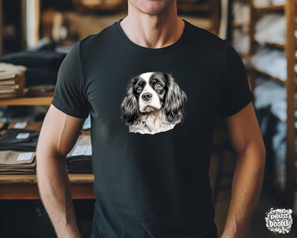 Cavalier King Charles Spaniel Dog DTF Transfer Gift Iron On Transfer Do it Yourself Heat Press for Clothing T Shirt Any Material Long Lasting (KCCS025)