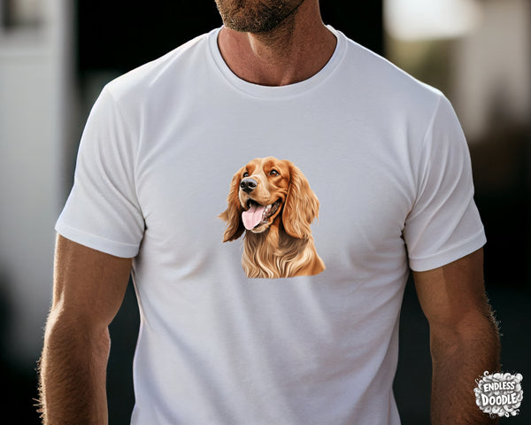 English Cocker Spaniel Dog DTF Transfer Gift Iron On Transfer Do it Yourself Heat Press for Clothing T Shirt Any Material Long Lasting (ECOCKS010)