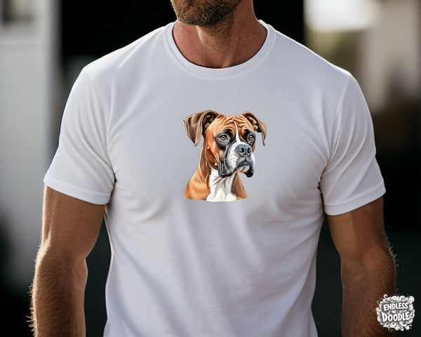 Boxer Dog DTF Transfer Gift Iron On Transfer Do it Yourself Heat Press for Clothing T Shirt Any Material Long Lasting (BOXER017)