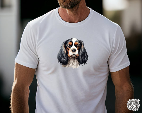 Cavalier King Charles Spaniel Dog DTF Transfer Gift Iron On Transfer Do it Yourself Heat Press for Clothing T Shirt Any Material Long Lasting (KCCS036)