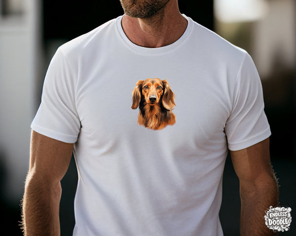 Dachshund Dog DTF Transfer Gift Iron On Transfer Do it Yourself Heat Press Hot Cold Peel for Clothing T Shirt Any Material Long Lasting (DACH055)