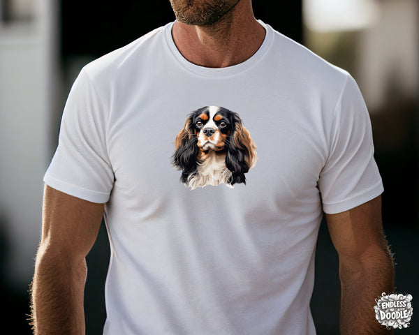 Cavalier King Charles Spaniel Dog DTF Transfer Gift Iron On Transfer Do it Yourself Heat Press for Clothing T Shirt Any Material Long Lasting (KCCS027)
