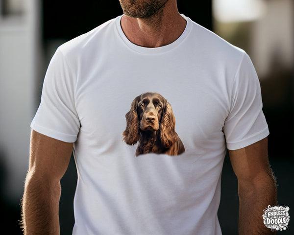 English Cocker Spaniel Dog DTF Transfer Gift Iron On Transfer Do it Yourself Heat Press for Clothing T Shirt Any Material Long Lasting (ECOCKS008)