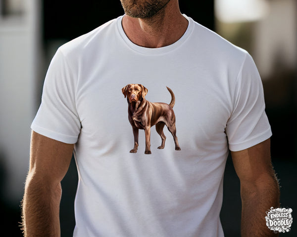 Labrador Dog DTF Transfer Gift Iron On Transfer Do it Yourself Heat Press Hot Cold Peel for Clothing T Shirt Any Material Long Lasting (LABCHOC004)