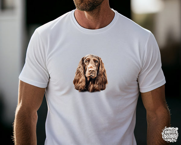 English Cocker Spaniel Dog DTF Transfer Gift Iron On Transfer Do it Yourself Heat Press for Clothing T Shirt Any Material Long Lasting (ECOCKS015)