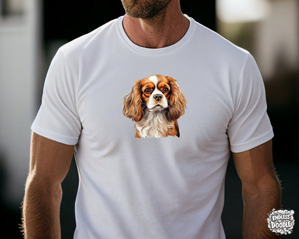 Cavalier King Charles Spaniel Dog DTF Transfer Gift Iron On Transfer Do it Yourself Heat Press for Clothing T Shirt Any Material Long Lasting (KCCS028)