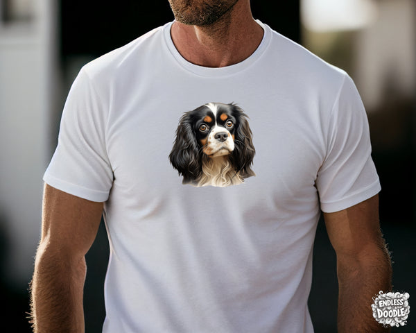 Cavalier King Charles Spaniel Dog DTF Transfer Gift Iron On Transfer Do it Yourself Heat Press for Clothing T Shirt Any Material Long Lasting (KCCS029)
