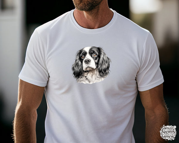 Cavalier King Charles Spaniel Dog DTF Transfer Gift Iron On Transfer Do it Yourself Heat Press for Clothing T Shirt Any Material Long Lasting (KCCS025)