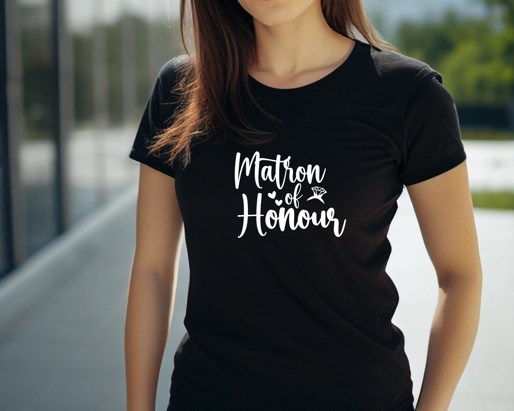 Wedding Hen Do Party DTF Transfer - Matron of Honour - Do it Yourself Iron On Heat Press Hot or Cold Peel Shirt Any Material Long Lasting Full Colour