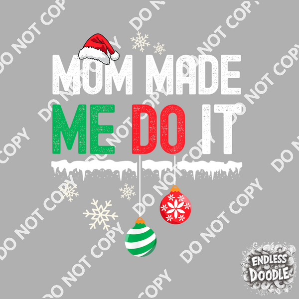 Christmas DTF Transfer - Christmas Family Outfit - Do it Yourself Iron On or Heat Press Hot Cold Peel T Shirt Any Material Full Colour