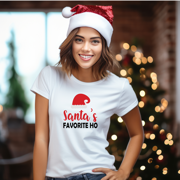 Christmas DTF Transfer - Santa Favourite Ho - Do it Yourself Iron On or Heat Press Hot Cold Peel T Shirt Any Material Full Colour