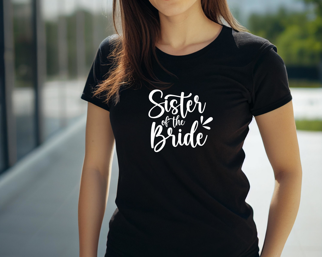Wedding Hen Do Party DTF Transfer - Sister of Bride - Do it Yourself Iron On Heat Press Hot or Cold Peel Shirt Any Material Long Lasting Full Colour