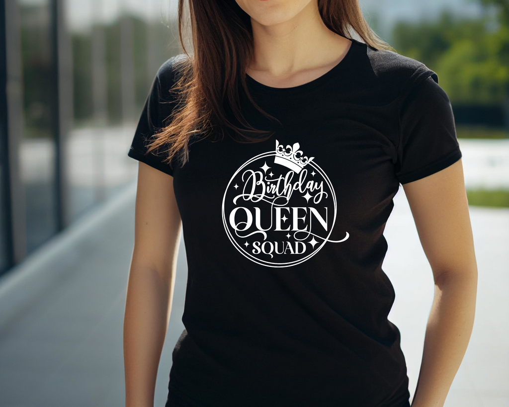 Birthday Squad Gift DTF Transfer - Birthday Squad - Do it Yourself Iron On Heat Press Hot or Cold Peel T Birthday Queen Squad Shirt Any Material Long Lasting Full Colour (Copy)