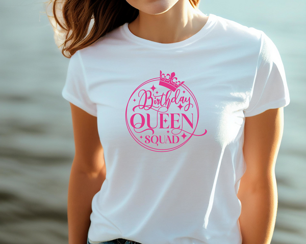 Birthday Squad Gift DTF Transfer - Birthday Squad - Do it Yourself Iron On Heat Press Hot or Cold Peel T Birthday Queen Squad Shirt Any Material Long Lasting Full Colour (Copy)