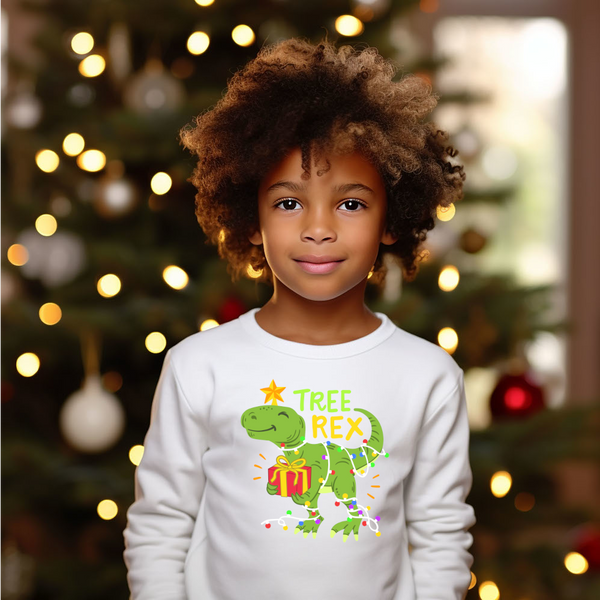 Christmas DTF Transfer - T-Rex - Do it Yourself Iron On or Heat Press Hot Cold Peel T Shirt Any Material Full Colour