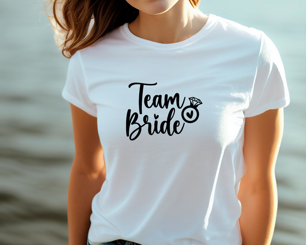 Wedding Hen Do Party DTF Transfer -Team Bride - Do it Yourself Iron On Heat Press Hot or Cold Peel Shirt Any Material Long Lasting Full Colour