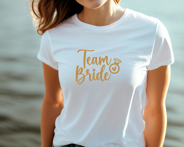 Wedding Hen Do Party DTF Transfer -Team Bride - Do it Yourself Iron On Heat Press Hot or Cold Peel Shirt Any Material Long Lasting Full Colour