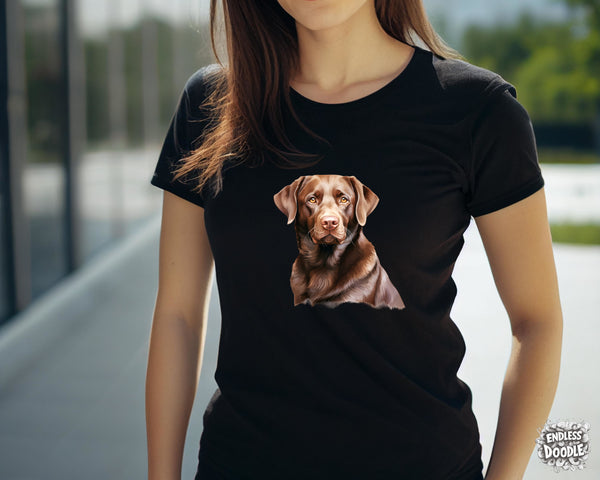 Labrador Dog DTF Transfer Gift Iron On Transfer Do it Yourself Heat Press Hot Cold Peel for Clothing T Shirt Any Material Long Lasting (LABCHOC010)