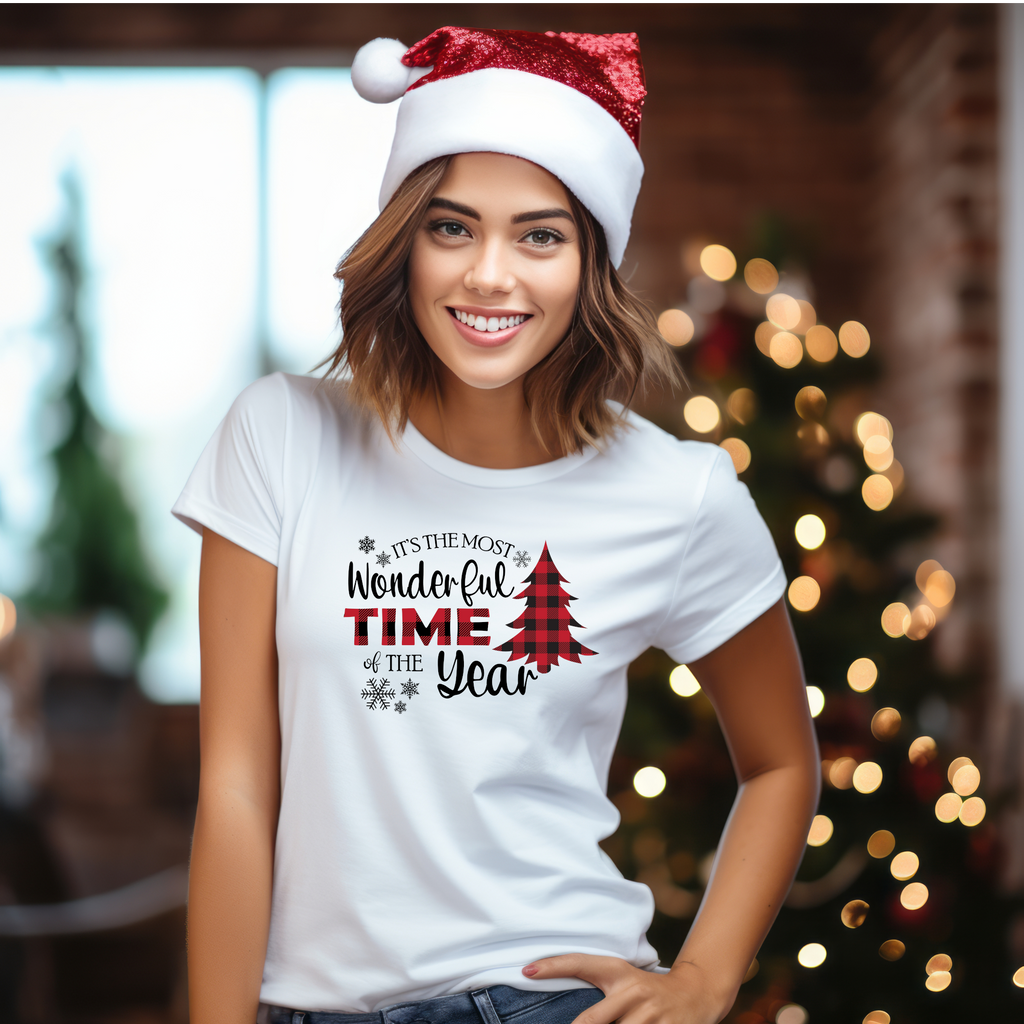 Christmas DTF Transfer - Wonderful Time of Year - Do it Yourself Iron On or Heat Press Hot Cold Peel T Shirt Any Material Full Colour